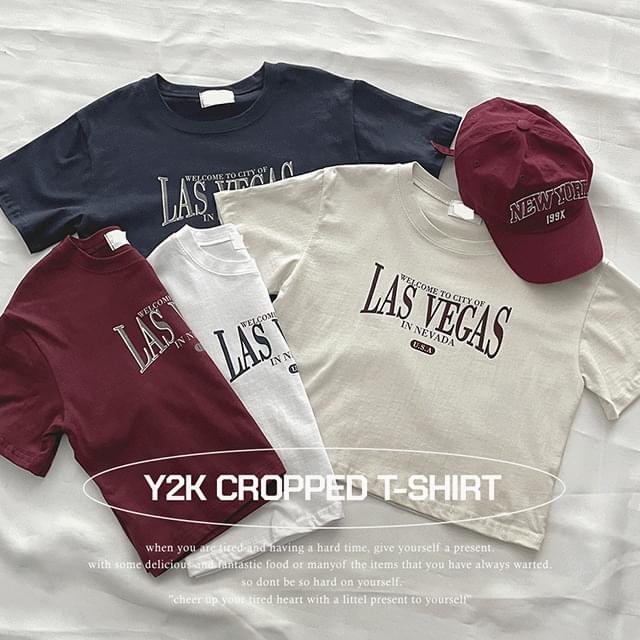 Vegas Crop Short Sleeve T-shirt