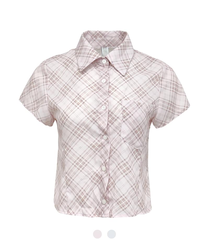 Seni Check Chiffon Shirt