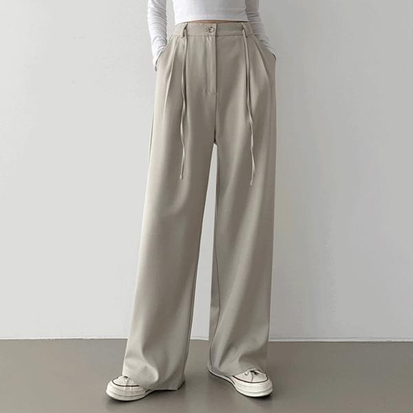 Adams string waist adjustable two-tuck wide slacks P0005134