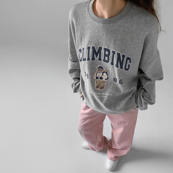 Climbing Bear Printing Sweatshirt
