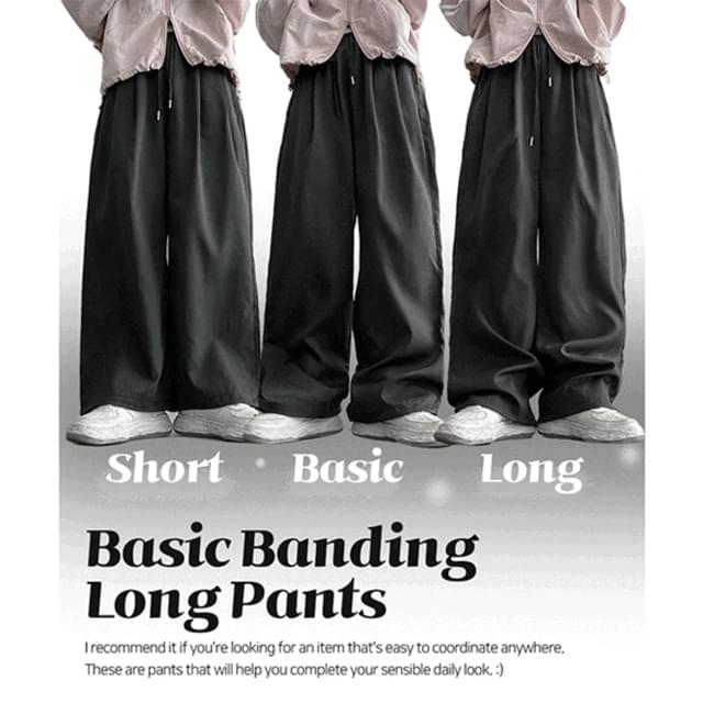 Runky Pin Tuck Banding Wide Pants