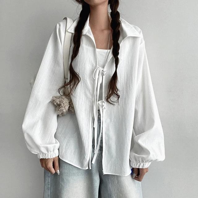 Dirostrap Collar Blouse