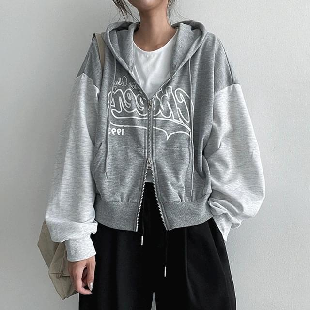 T-shirt two-way color blocking hoodie