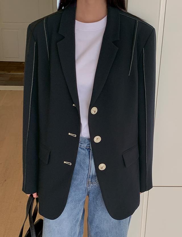 Moila Loose-fit color stitch jacket 78005 夹克
