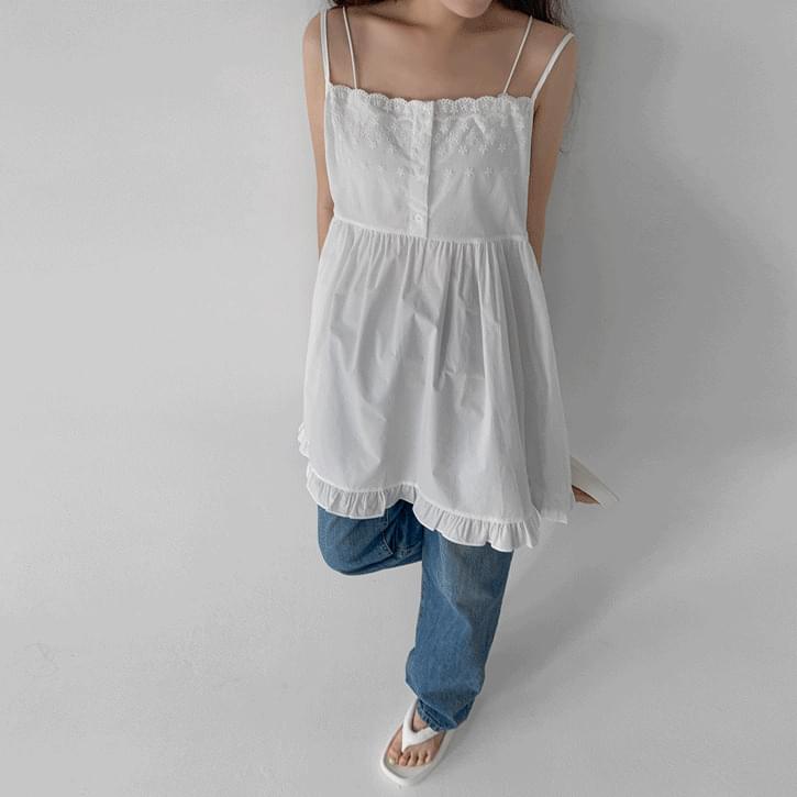 Embroidered punching mini Dress 迷你短洋裝