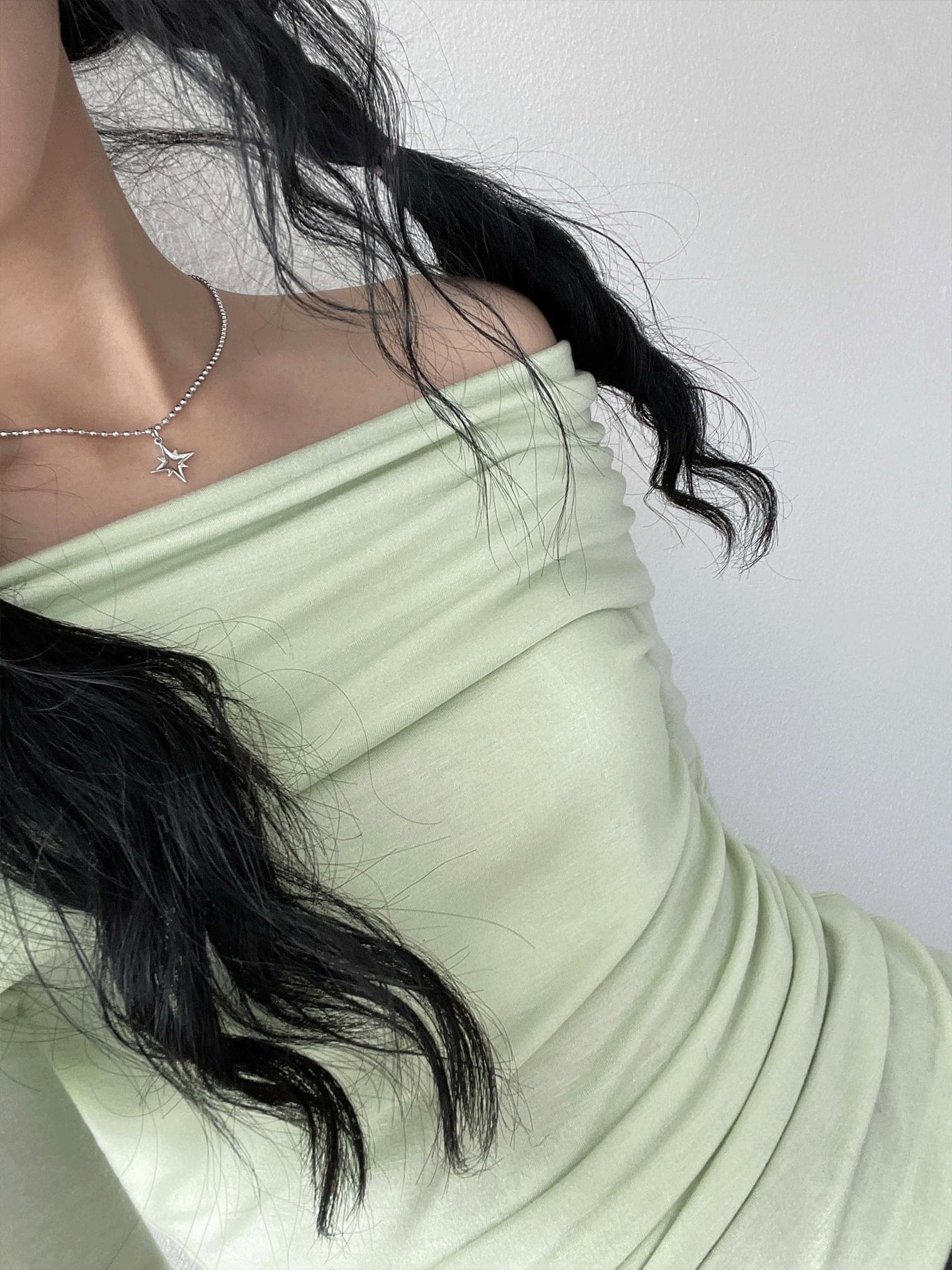 Pastel ray off-shoulder