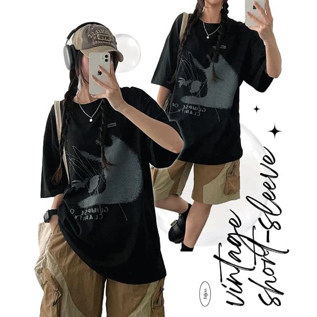 Lirun Vintage Short Sleeve T-shirt