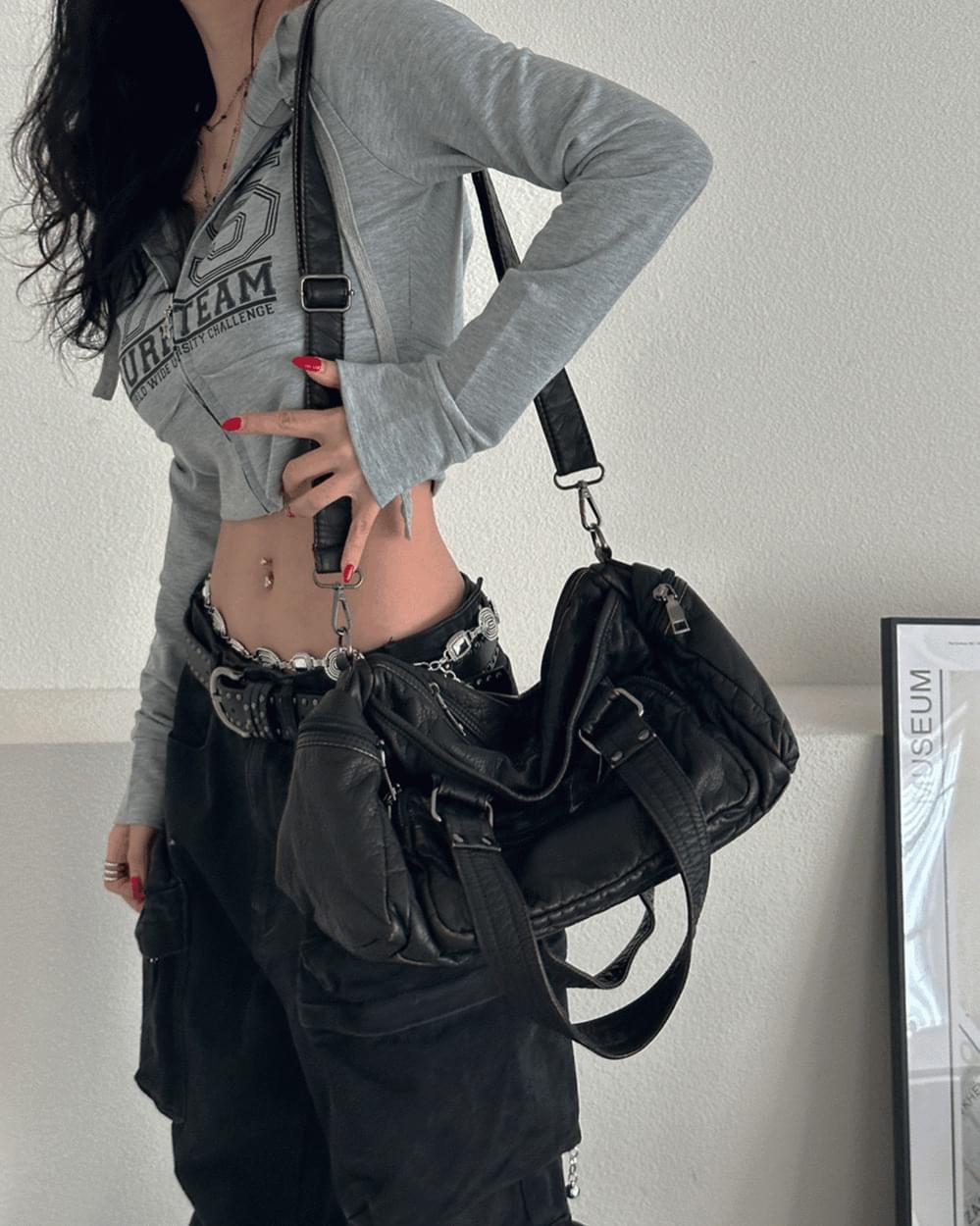 Vintage Cargo Tote Shoulder Bag