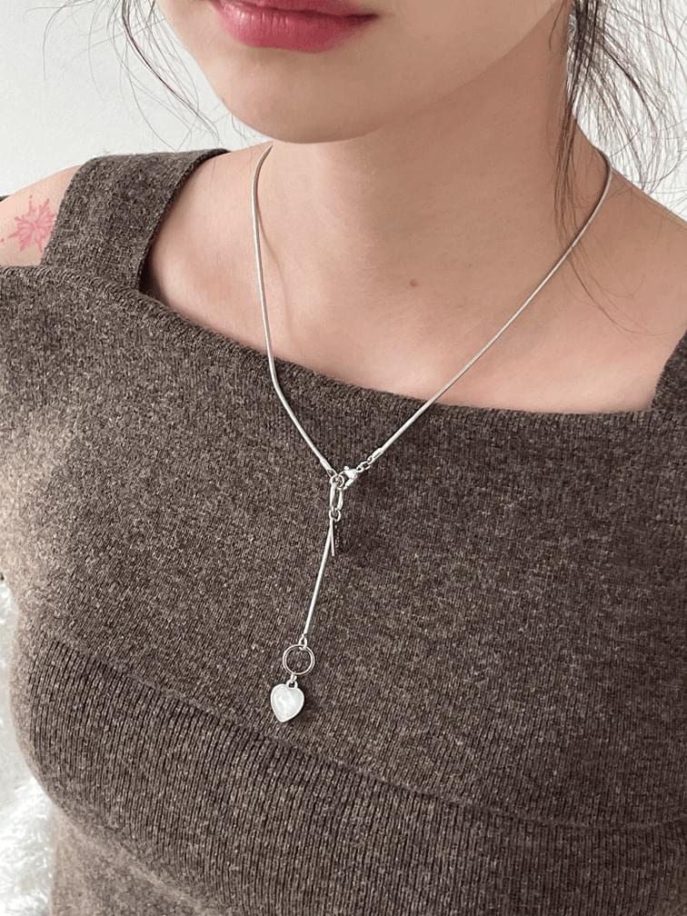 drop heart necklace