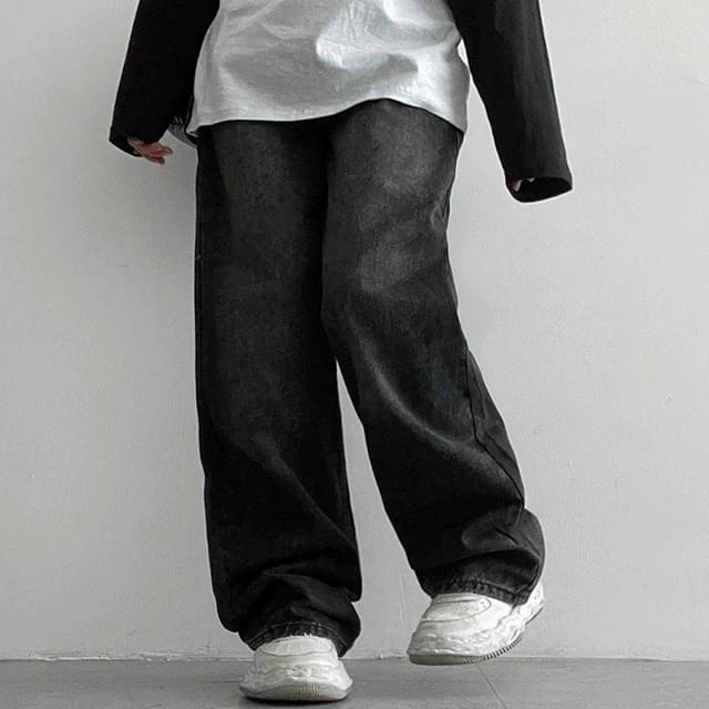 Shuton Basic Wide Denim Pants