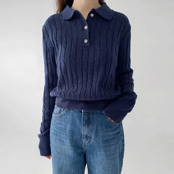 Marble Kkwa Basic Collar Knitwear