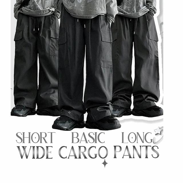 Tidatantanpintuckbandingcargowidepants bottom string