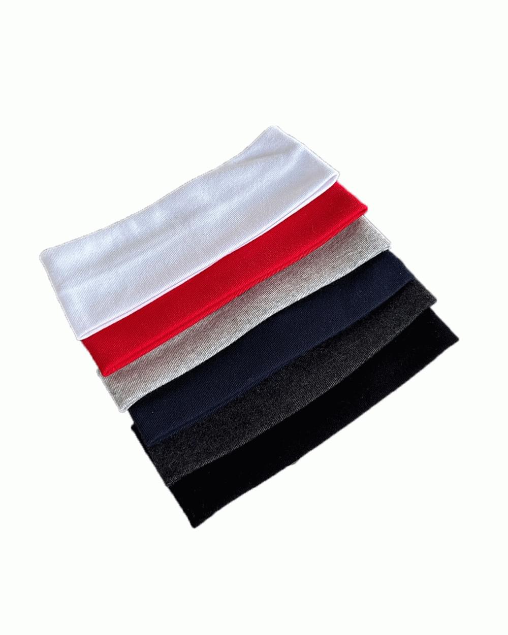 6color basic cotton hairband