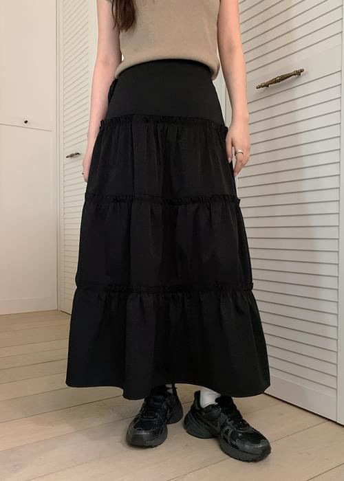 ラッフルカンカンロングスカート