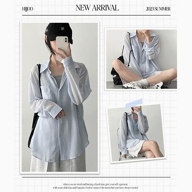 Lujin summer see-through shirt Shirt
