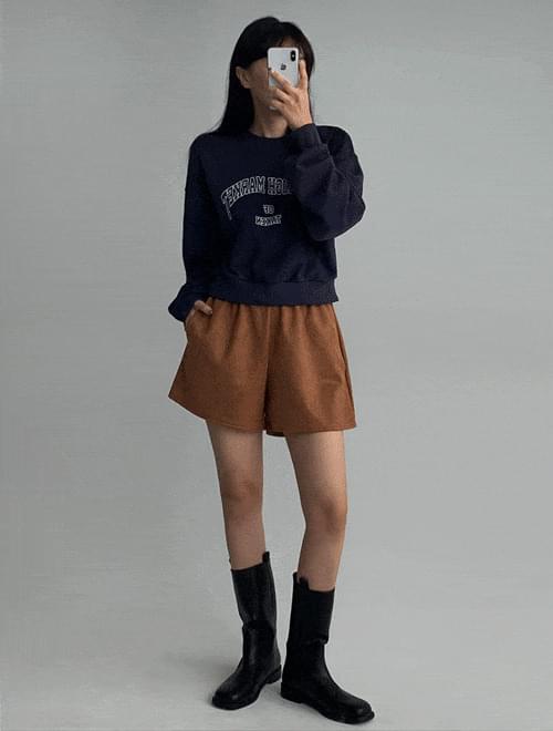 Suede banding shorts - 3 colors 短裤