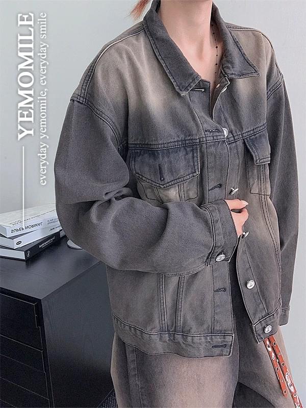 코카 오버핏 데님 자켓 (unisex)