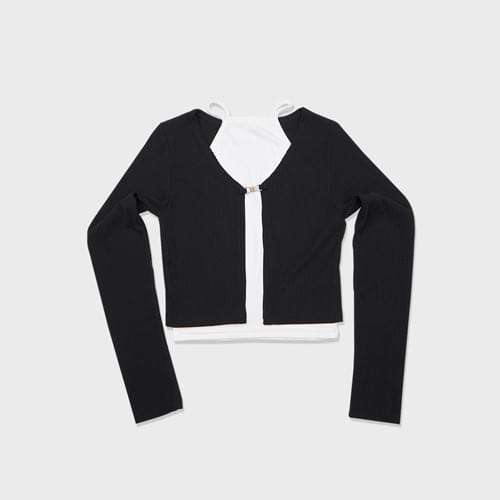 buckled cardigan set