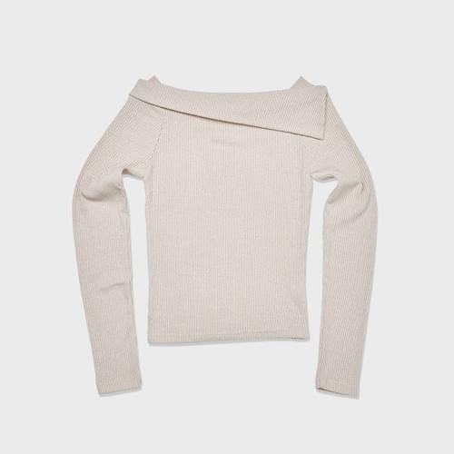 wind off-shoulder T-shirt