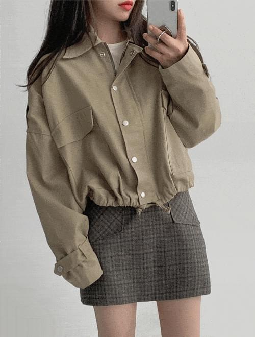 Hafen crop short field -3color 夹克