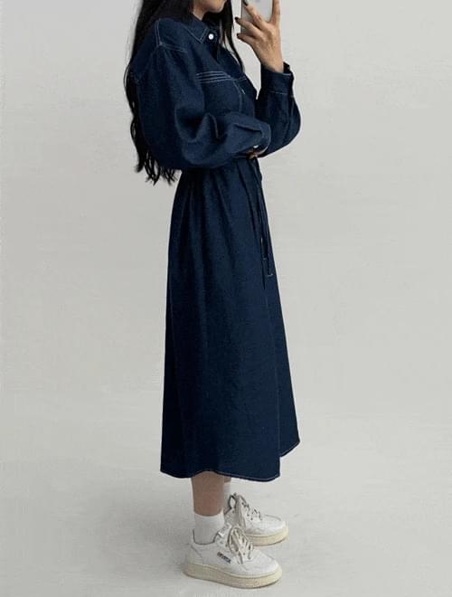 Roen Denim Shirt Long One Dress - Guest Look Recommendation/2 Colors