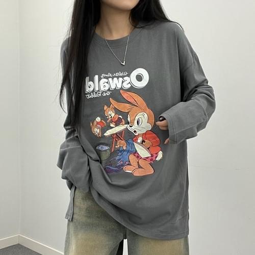 Ozrabbit Overfit Long Sleeve T-shirt