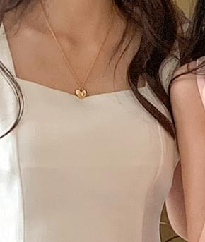 볼륨하트목걸이 (골드/실버)