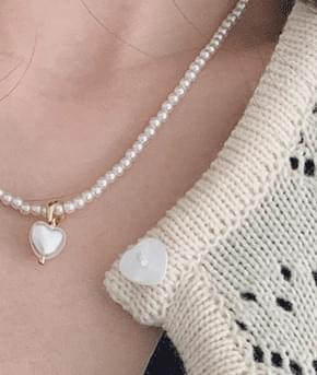 하트진주목걸이 (무배)