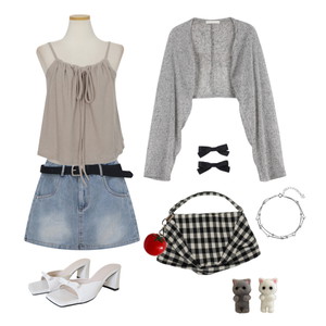 neutral,simple,denim,date,cafe,cute,codibook,summer,spring,skirt,cardigan 코디