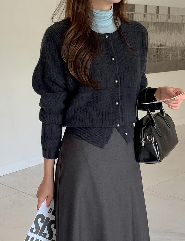 Modern gold button cardigan 78229 开襟衫