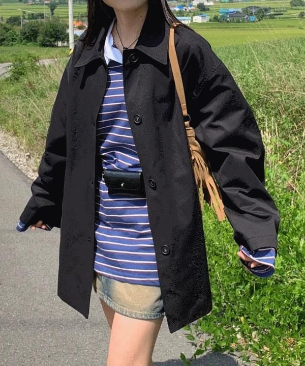 Prima Cotton Single Half Coat Trench Coat Basic Midi Jacket Winter Guest Jacket 3 Colors 夾克