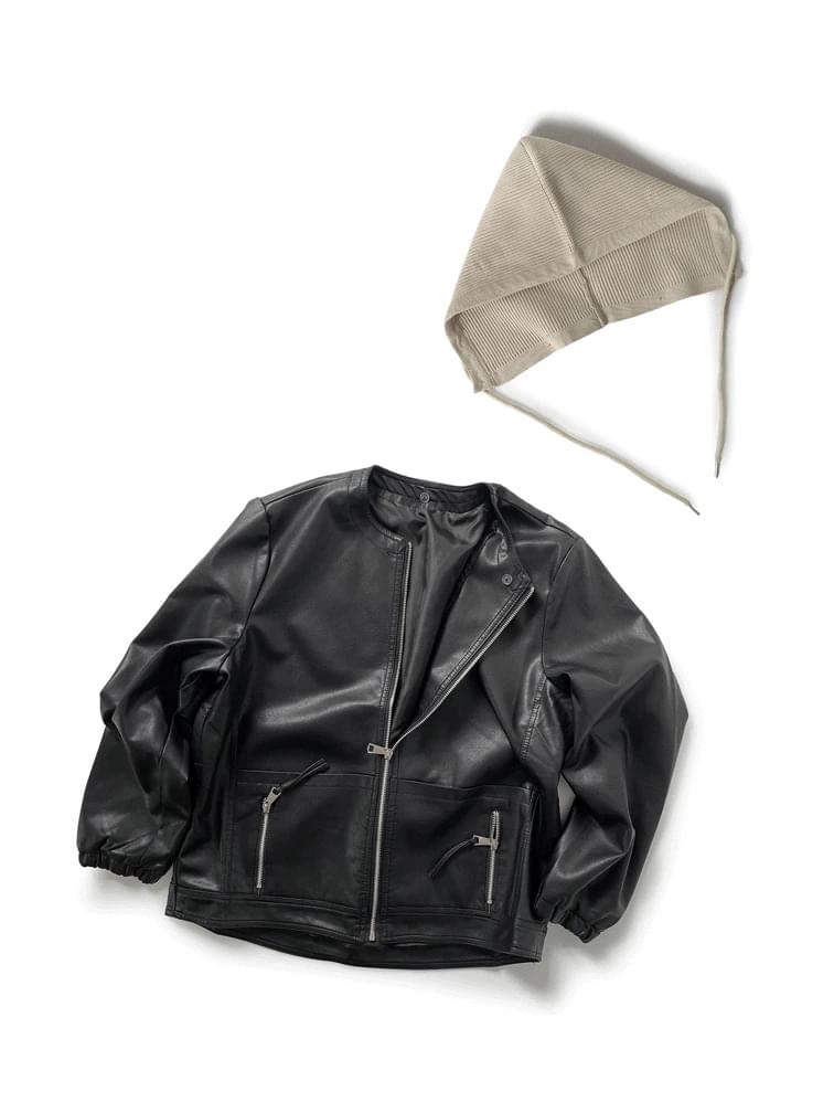 Hood Two Way Leather JK 夾克