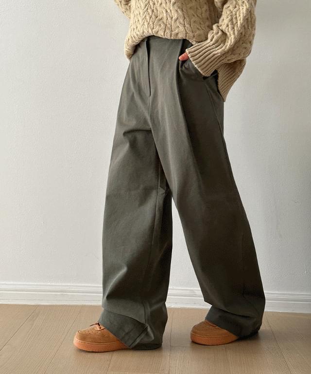 Mutra cotton pintuck wide pants