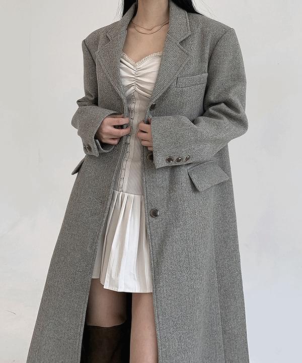 モンタックユニークベーシックデイリーマキシウールロングコート