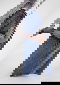 側邊開衩丹寧窄褲