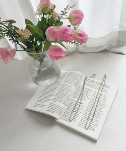 雙層銀色鍊墜項鍊