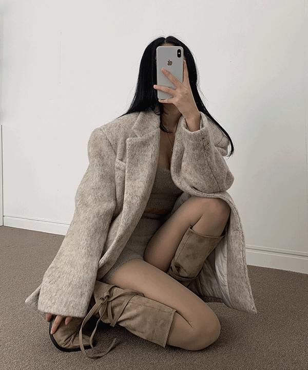 브러쉬 데일리 유니크 울자켓 (차콜,베이지)