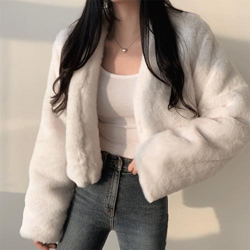 Soft Mink Fur Cropped Jacket