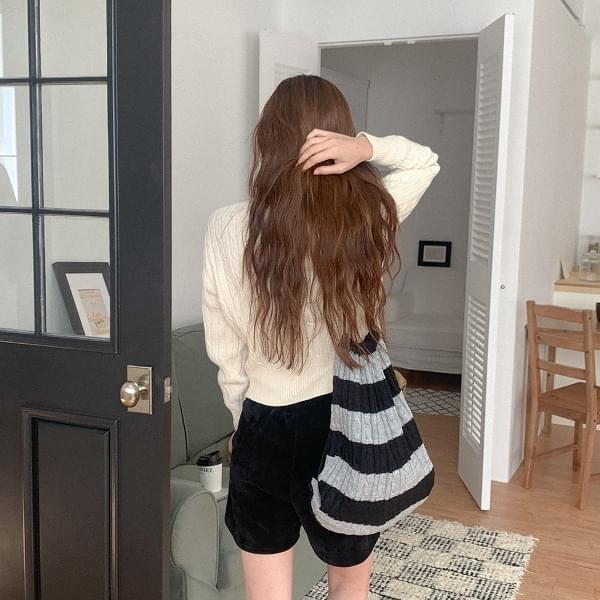 Bisca Striped String Backpack