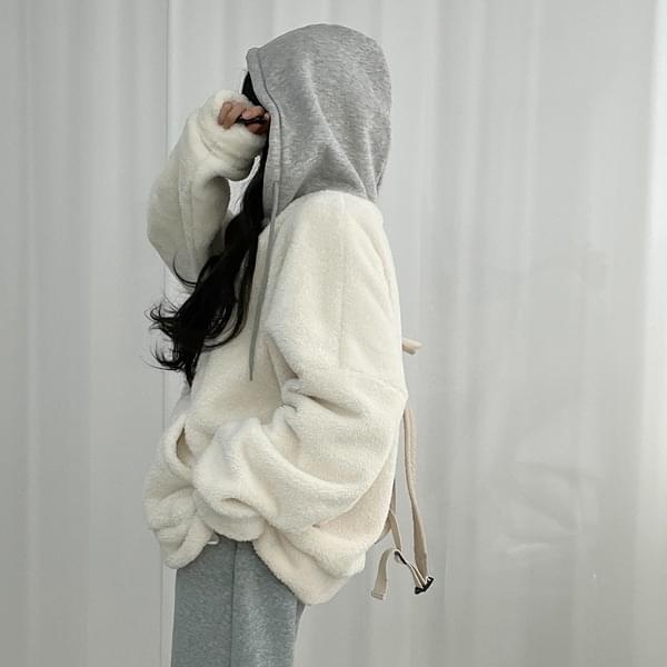 Cozy Fleece Color Block Hoodie