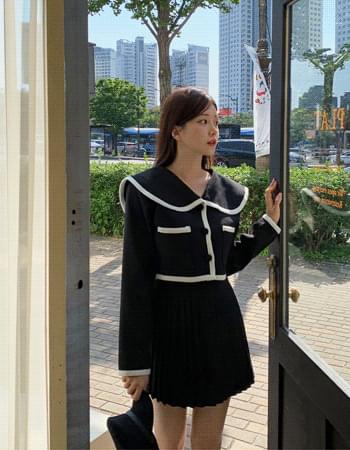 Our Sailor color combination crop jacket 夹克