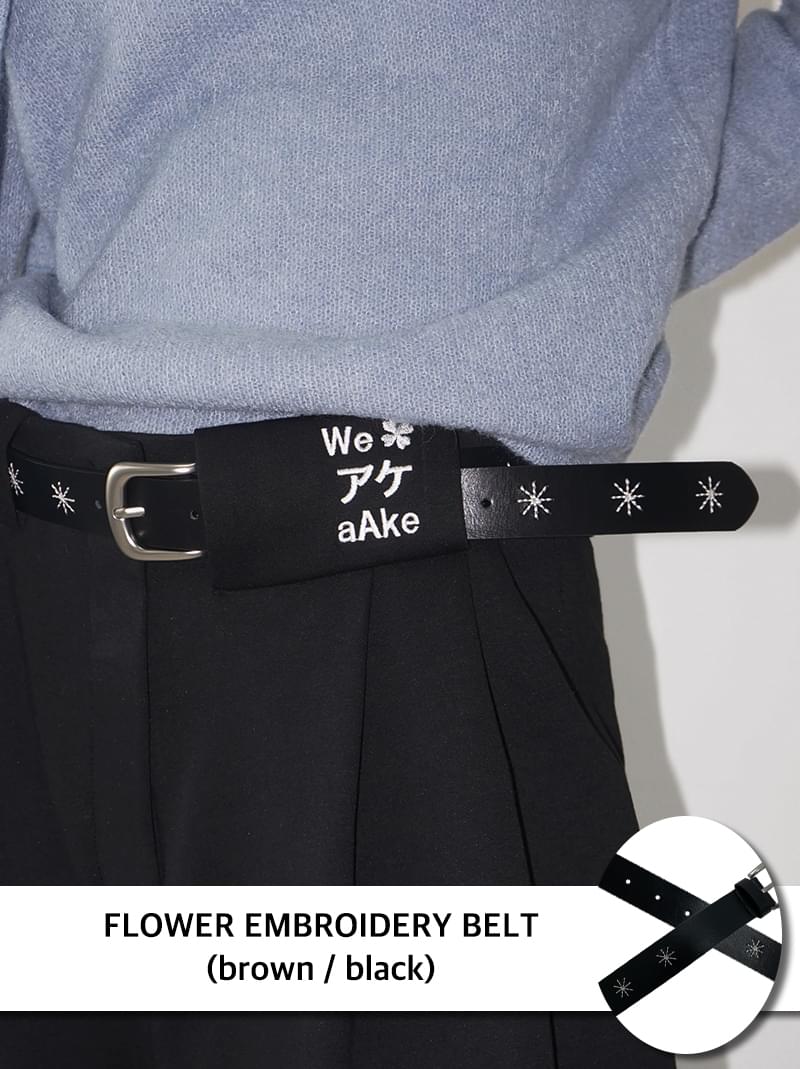 FLOWER EMBROIDERY BELT