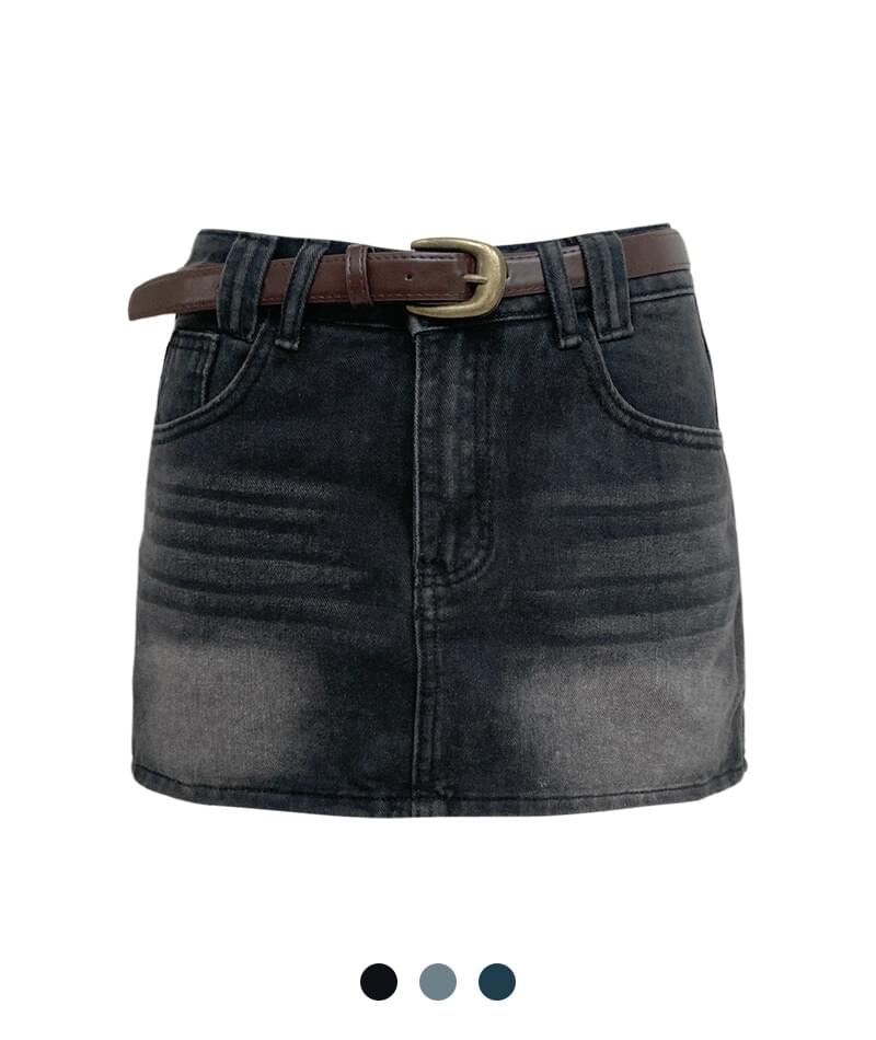 Nito Belt Mini Skirt