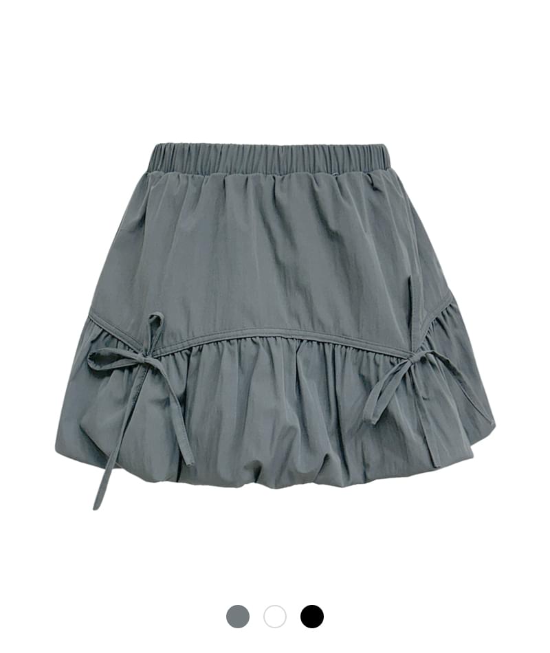 Balloon Ribbon Mini Skirt