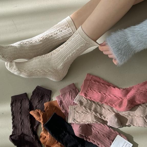 1+1 Chain Twisted Socks