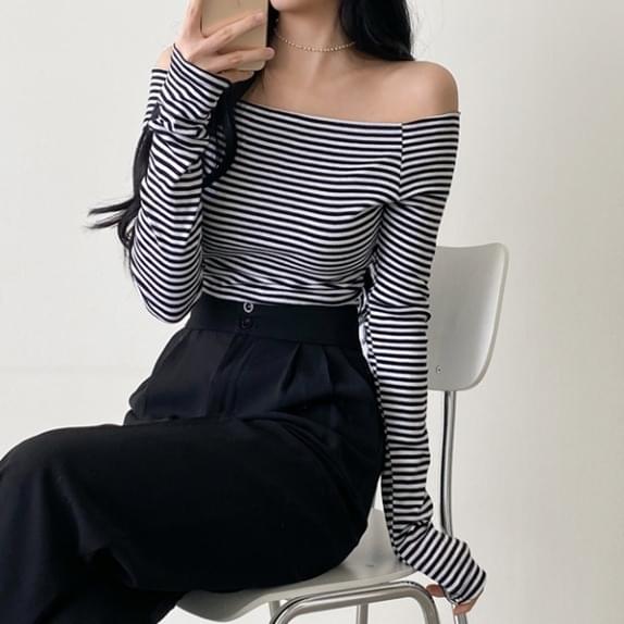 Ducky Striped Off-T Emphasis on the clavicle: D