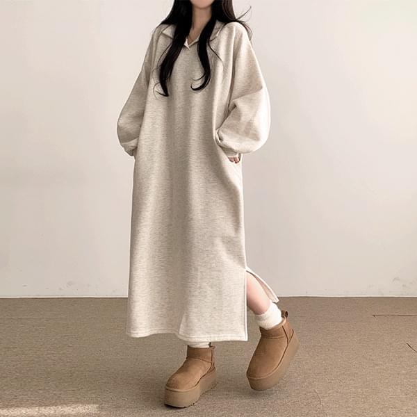 保暖內刷毛寬鬆長洋裝