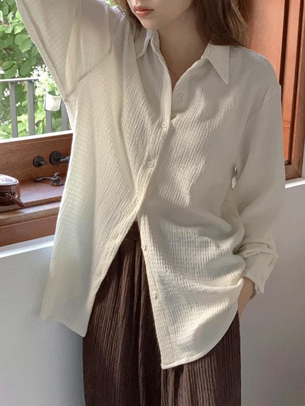 Deven Fall Loose-fit Wrinkle Shirt Blouse - 3 Colors