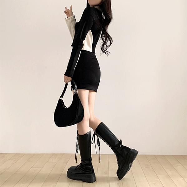 Until spring~ Butter Fleece-lined two-piece set