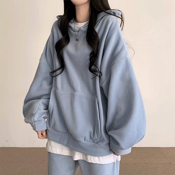 舒適鬆身連帽上衣長褲運動套裝